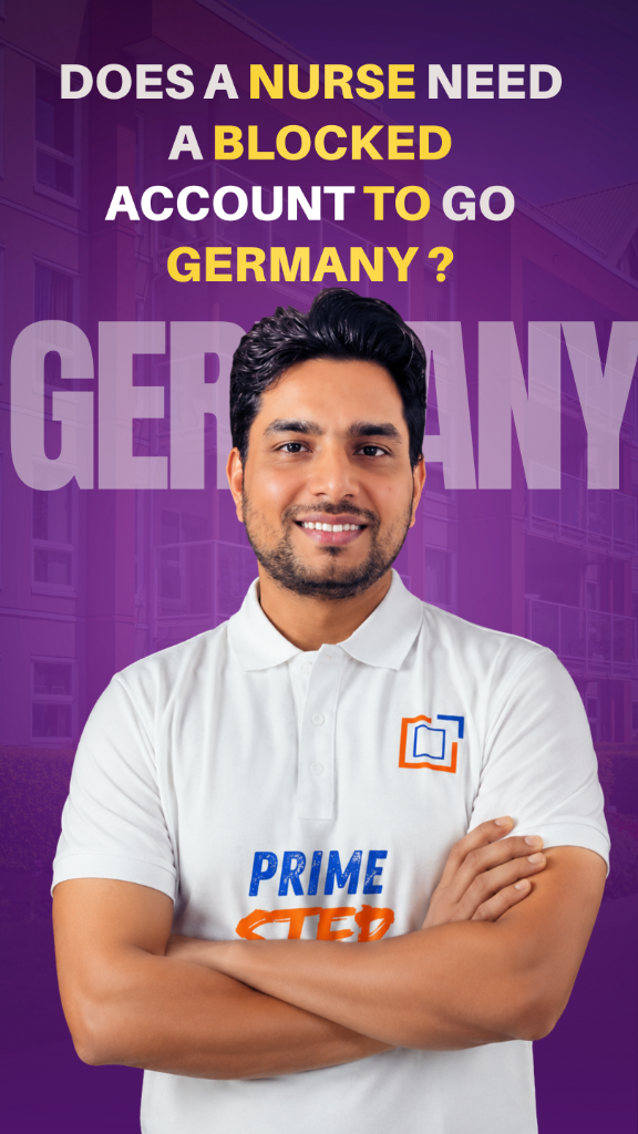 Does a nurse need a blocked account to go to Germany?
